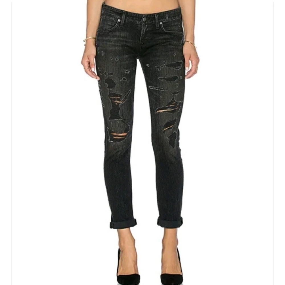Agolde Chloe Black Straight Jeans Size 26